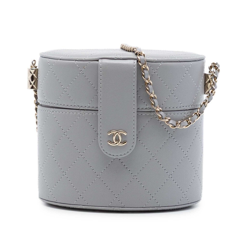 Pre-Loved Chanel Small Quilted Lambskin CC Allure Vanity Case